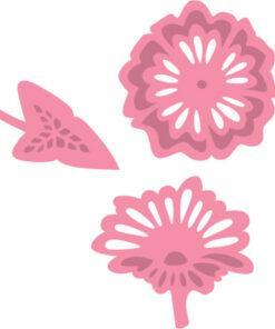 Marianne Design - Flowers and leaf + stempel