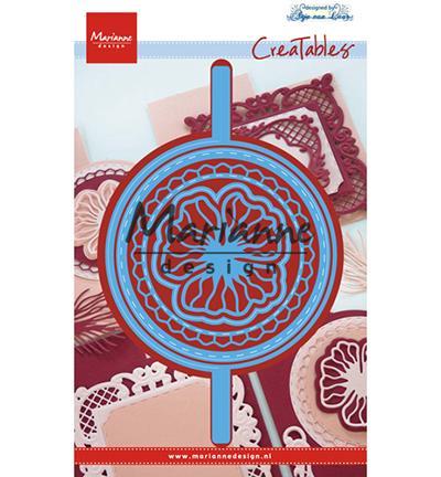 Marianne Design Creatables Anja's Flower Wave - Set Di 3 Fustelle A Forma Di Bordo Floreale Per Cartoncino - 2