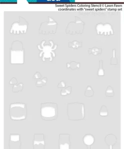 LF3556 SweetSpidersColoringStencil sml