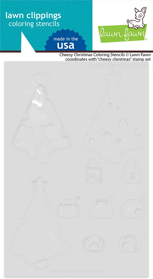 Lawn Fawn – cheesy christmas coloring stencils LF3558 CheesyChristmasColoringStencils sml