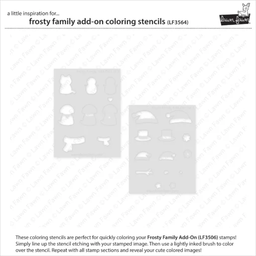 LF3564 FrostyFamilyAddOnColoringStencils2 sml