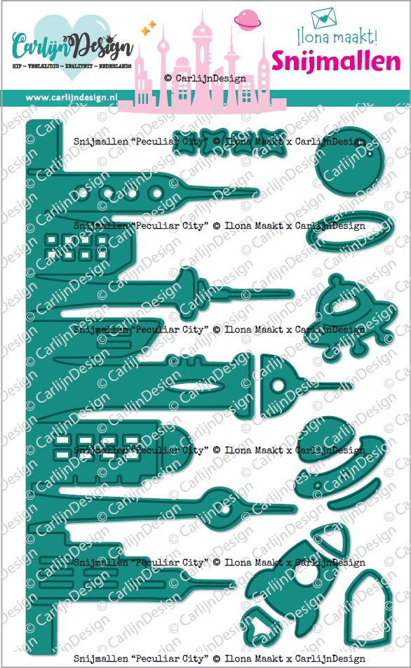 CarlijnDesign – Snijmallen Peculiar City CDSN 0330 CarlijnDesign Snijmallen Peculiar City