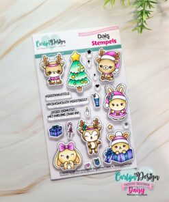 CDST 0151 CarlijnDesign stempels Vrohoholijk Kerstbeest voorbeeld