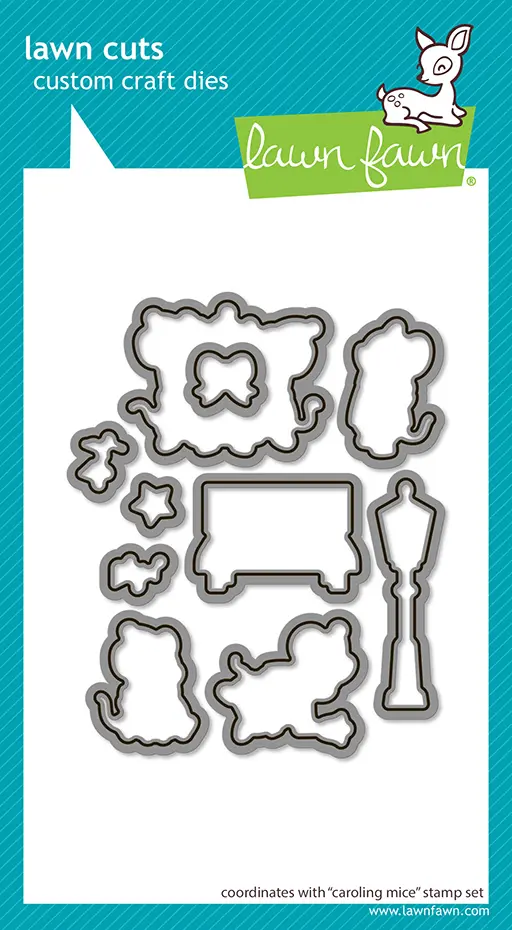 Lawn Fawn – caroling mice lawn cuts LF3894 CarolingMiceLawnCuts sml