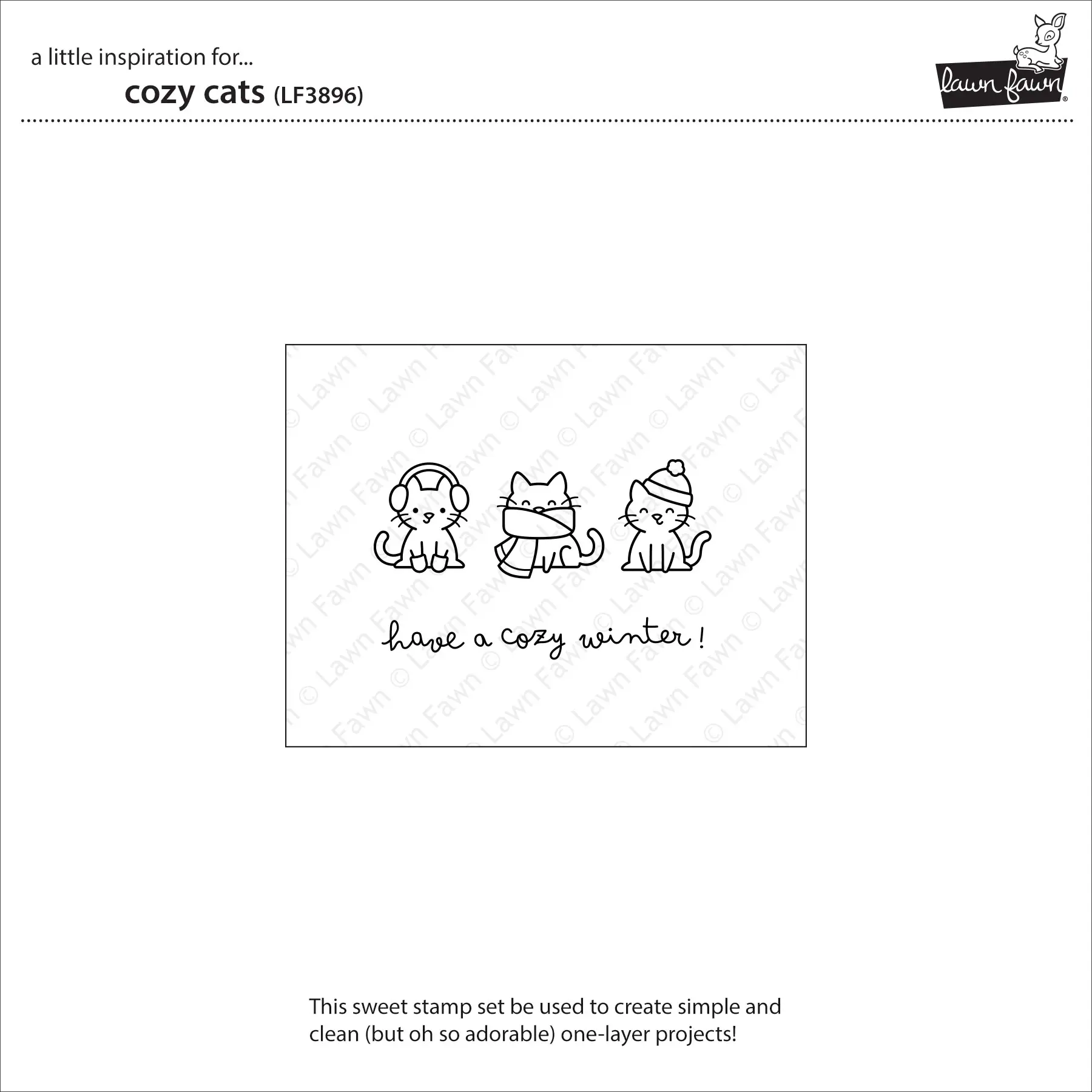 Lawn Fawn – cozy cats LF3896 CozyCats2 sml