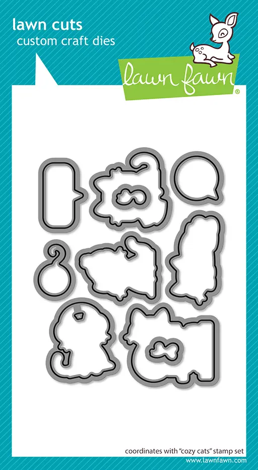 Lawn Fawn – cozy cats lawn cuts LF3897 CozyCatsLawnCuts sml