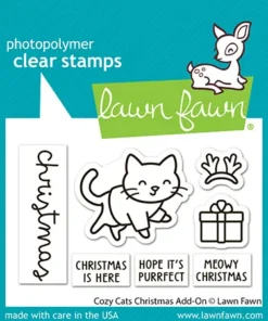 Lawn Fawn – cozy cats christmas add-on LF3899 CozyCatsChristmasAddOn sml