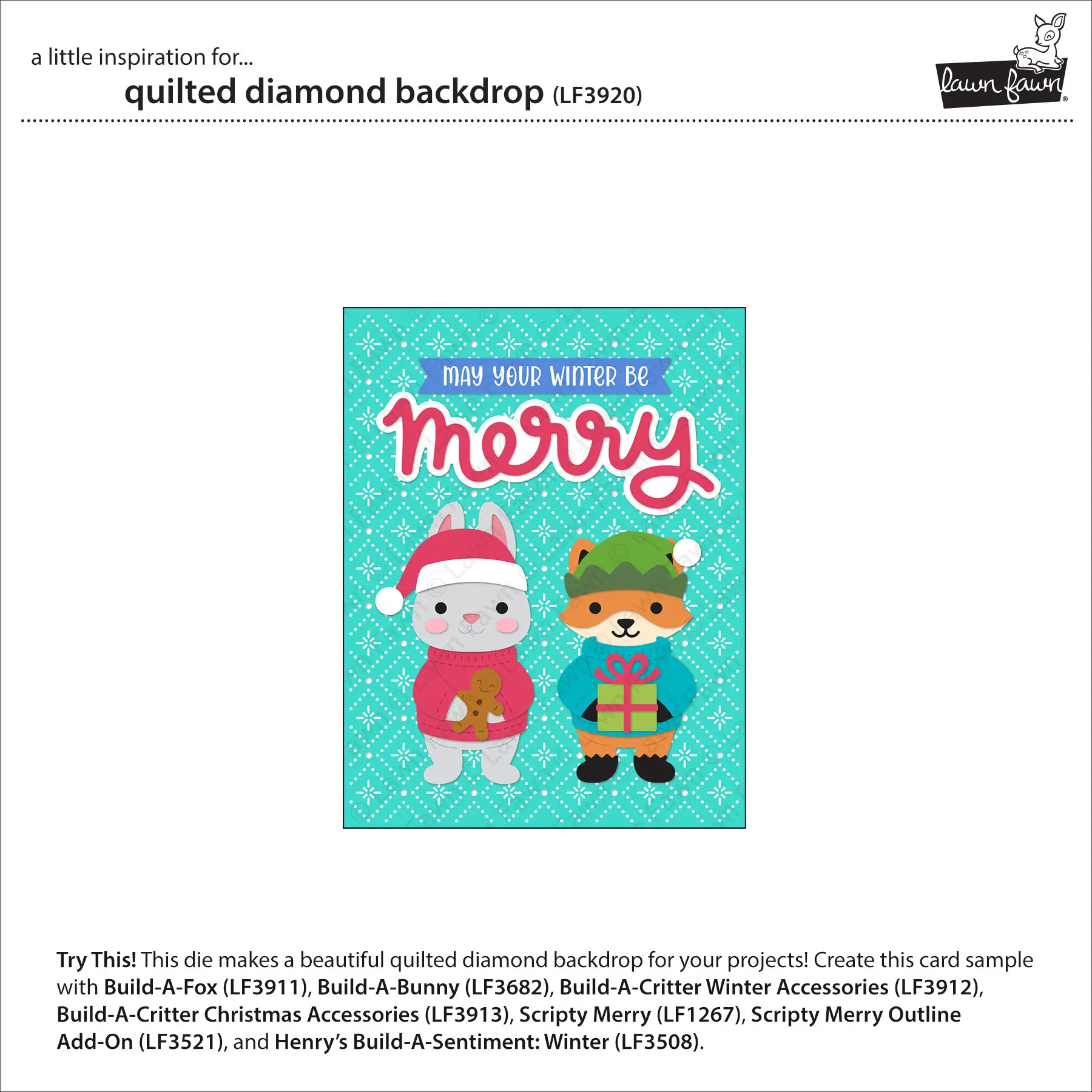 Lawn Fawn – quilted diamond backdrop LF3920 QuiltedDiamondBackdrop2 sml