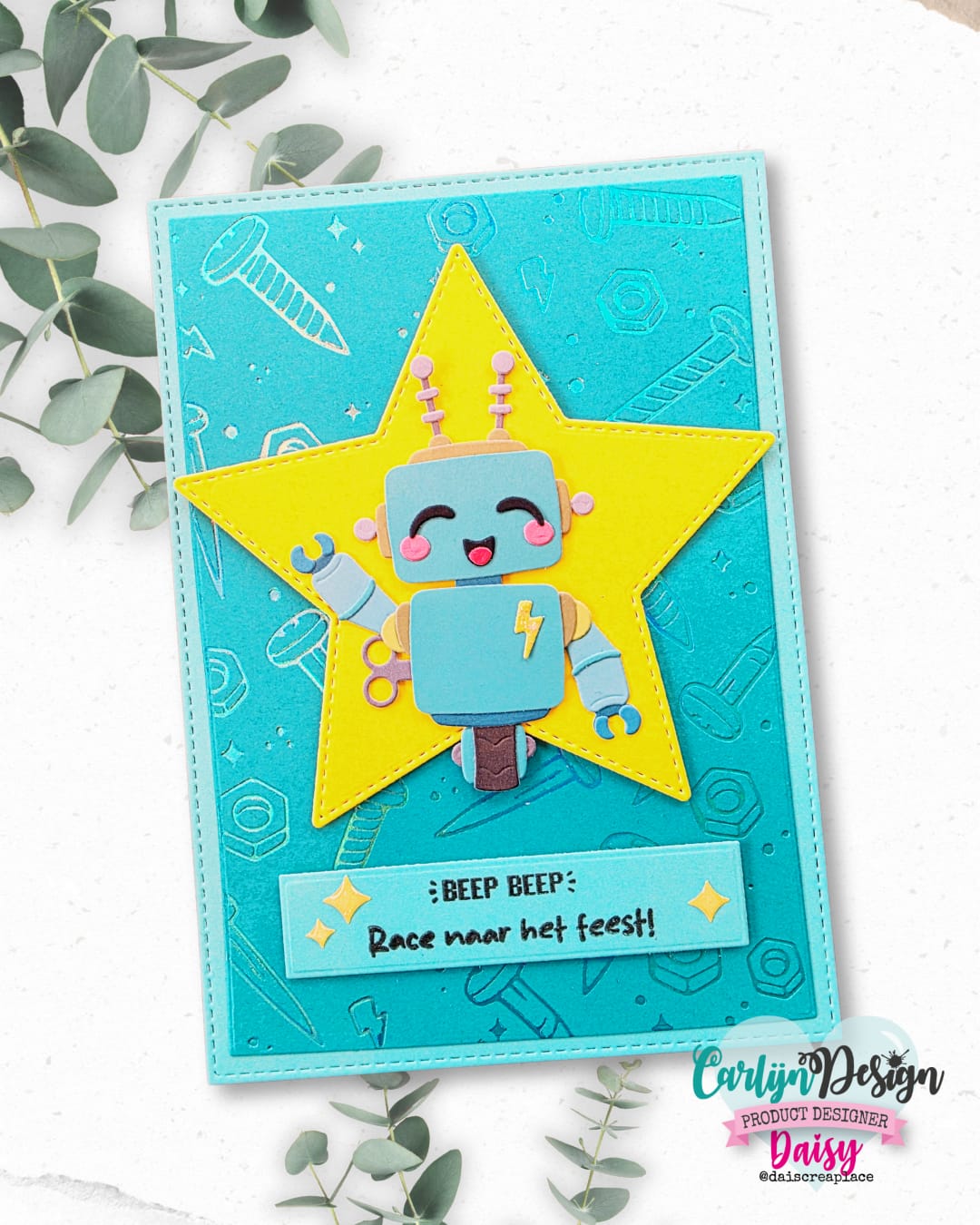 CarlijnDesign – Robot Friends snijmallen CDSN-0384 CDSN 0384 CarlijnDesign snijmallen Robot Friends voorbeeld Daisy.jpg